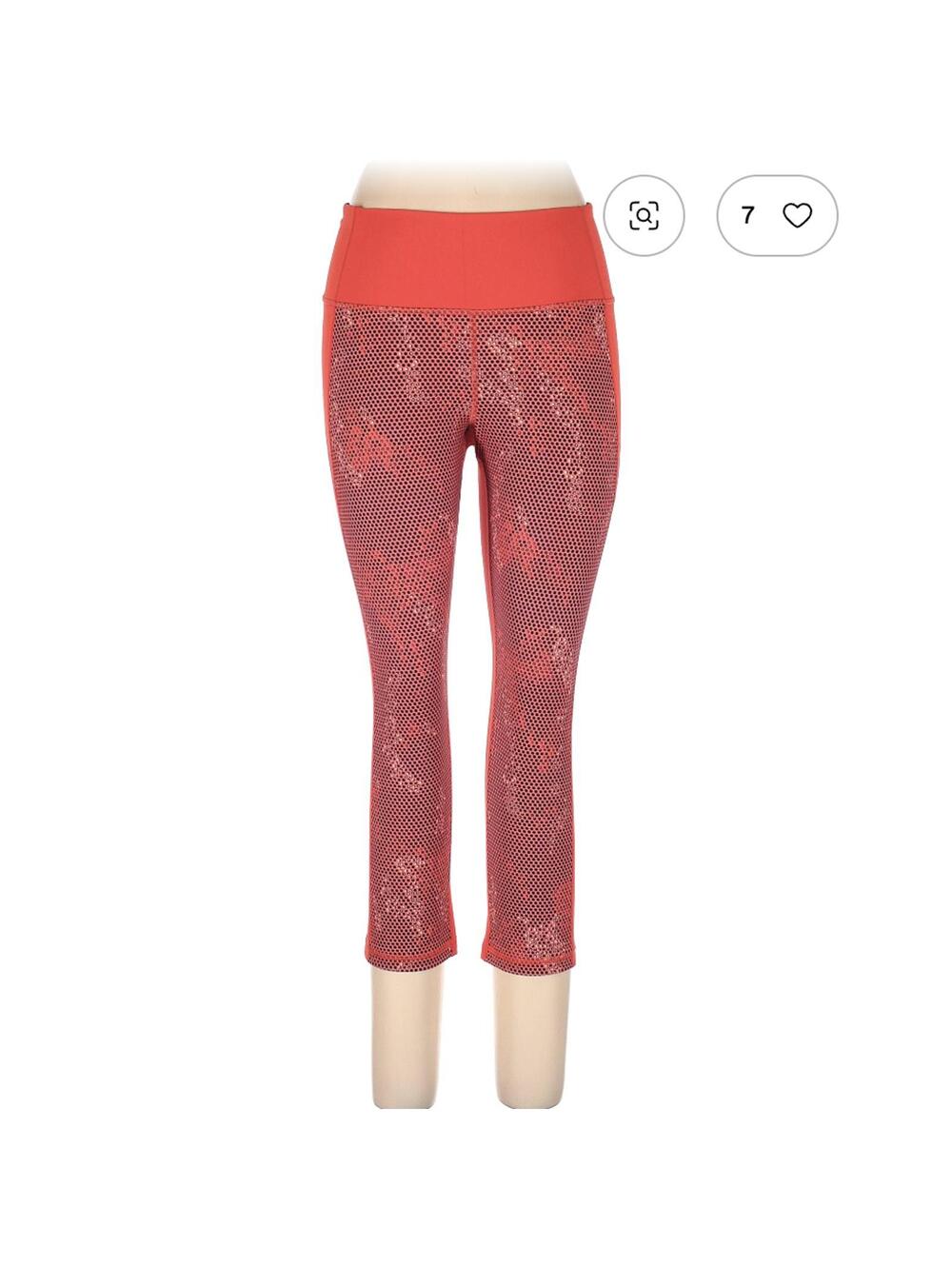 Under Armour Red Orange Active Pants Size L Leggings